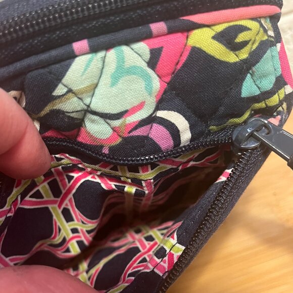 Vera Bradley Navy Blue and Pink Floral Mini Hipster Bag - Picture 7 of 10